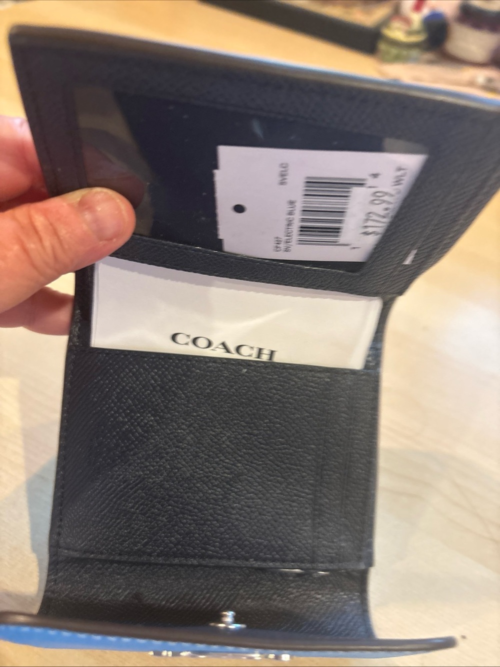 Coach blue fold and snap wallet - Picture 9 of 10